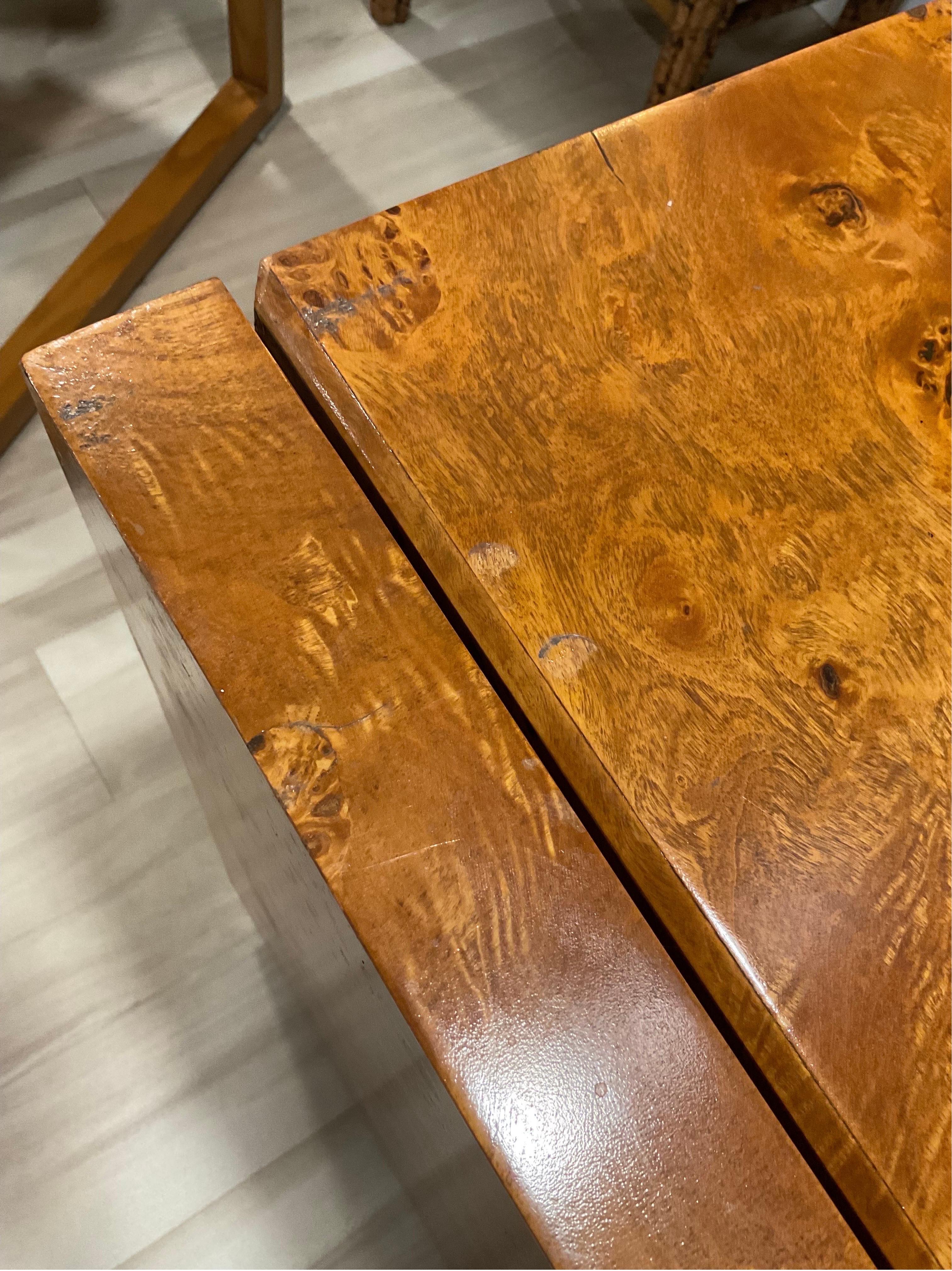 1960s Vintage Arthur Umanoff Burled Olivewood 3 Door Credenza For Sale 8