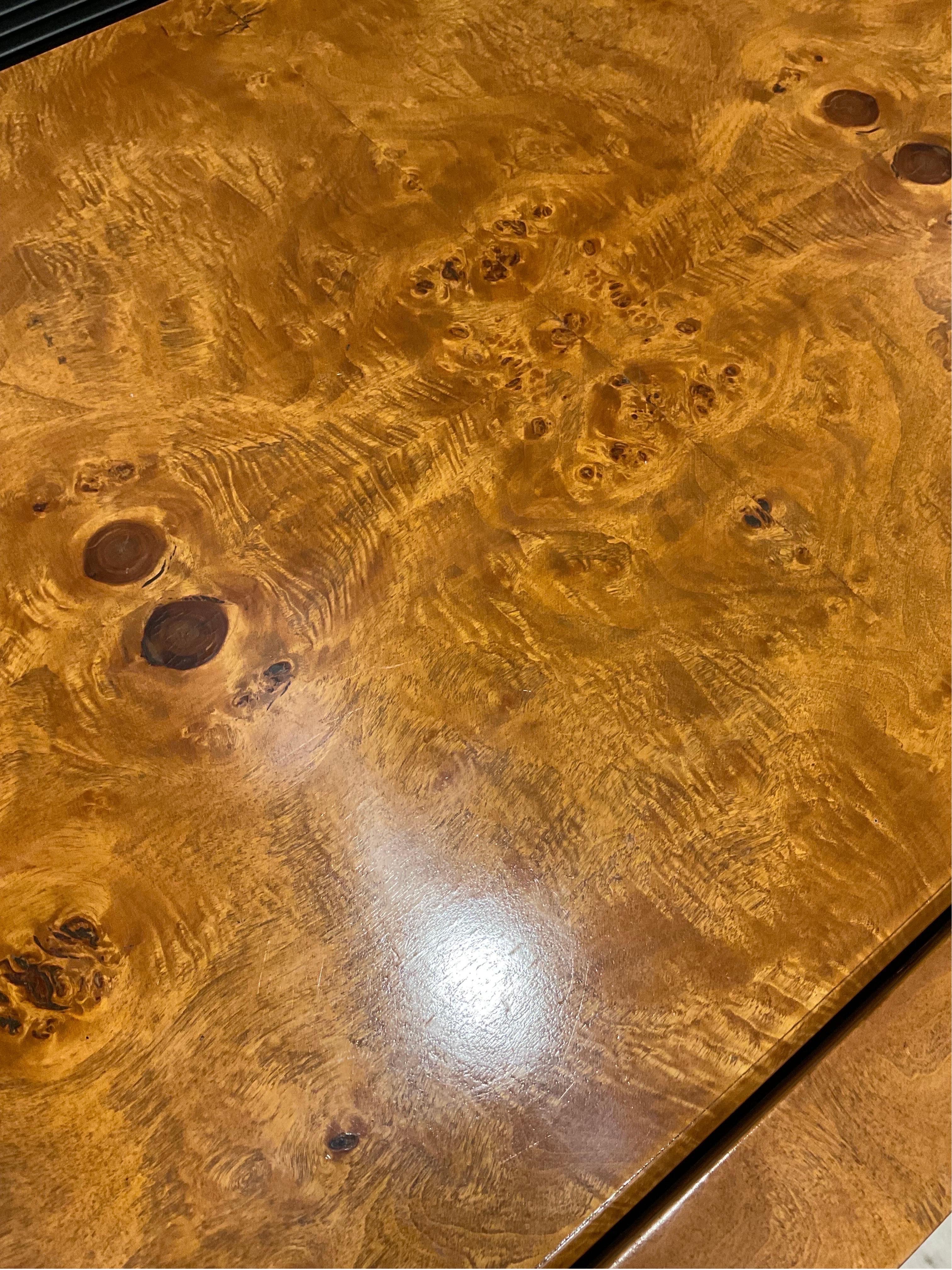 1960s Vintage Arthur Umanoff Burled Olivewood 3 Door Credenza For Sale 3