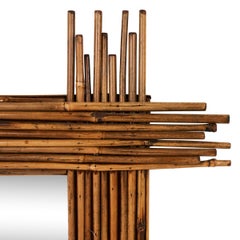 1960s Vintage Bamboo Mirror, South of France