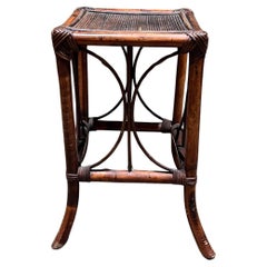 1960er Jahre Vintage Bambus Rattan Beistelltisch Stil McGuire