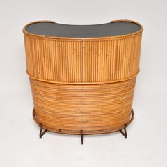 1960's Vintage Bamboo Tiki Cocktail Bar