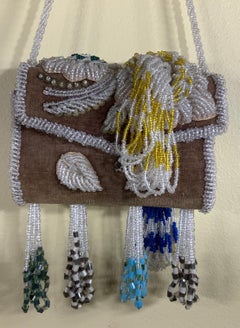 Borsa vintage con perline degli anni '60