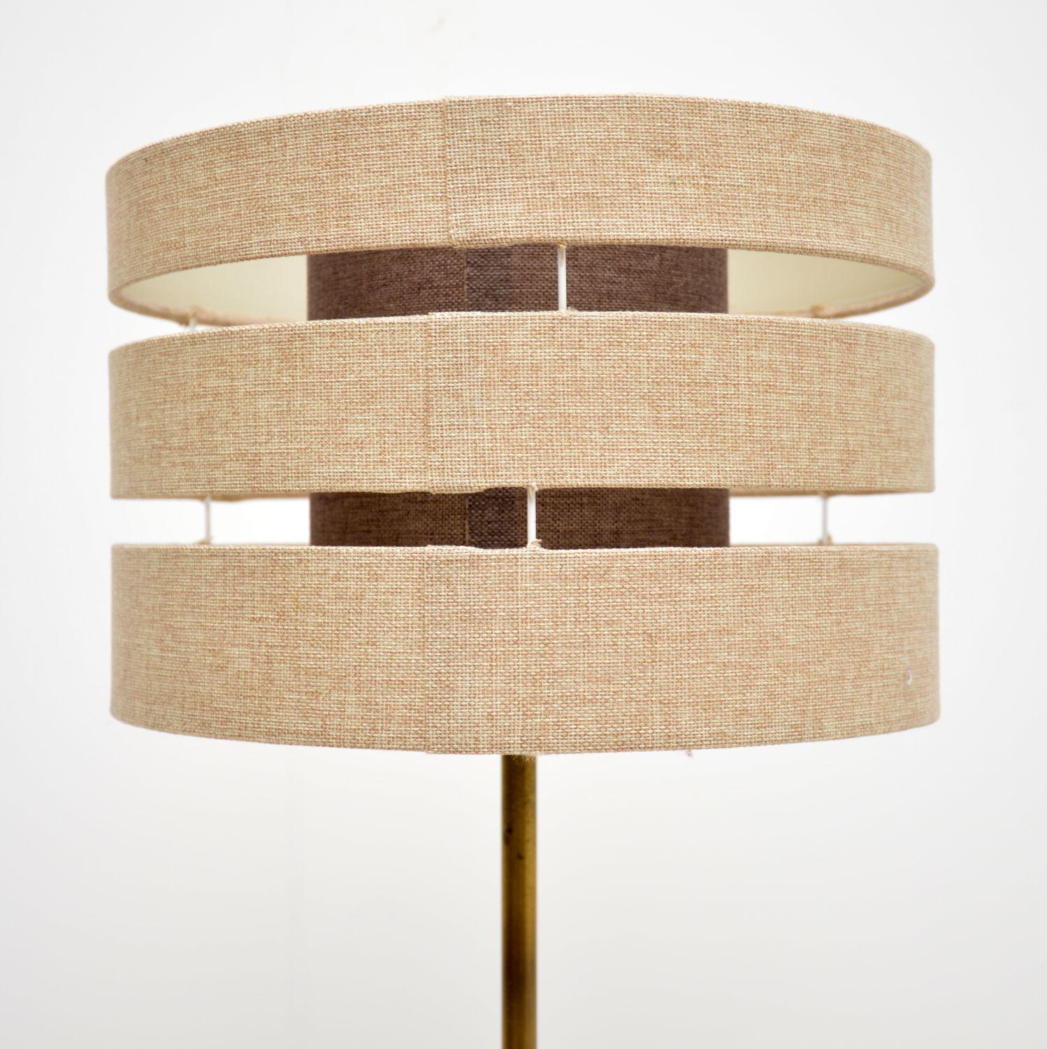 20th Century 1960's Vintage Brass & Acrylic Floor Lamp