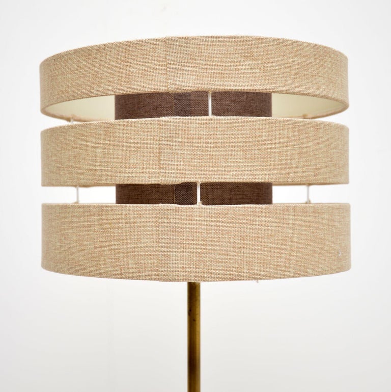 1960's Vintage Brass and Acrylic Floor Lamp For Sale at 1stDibs