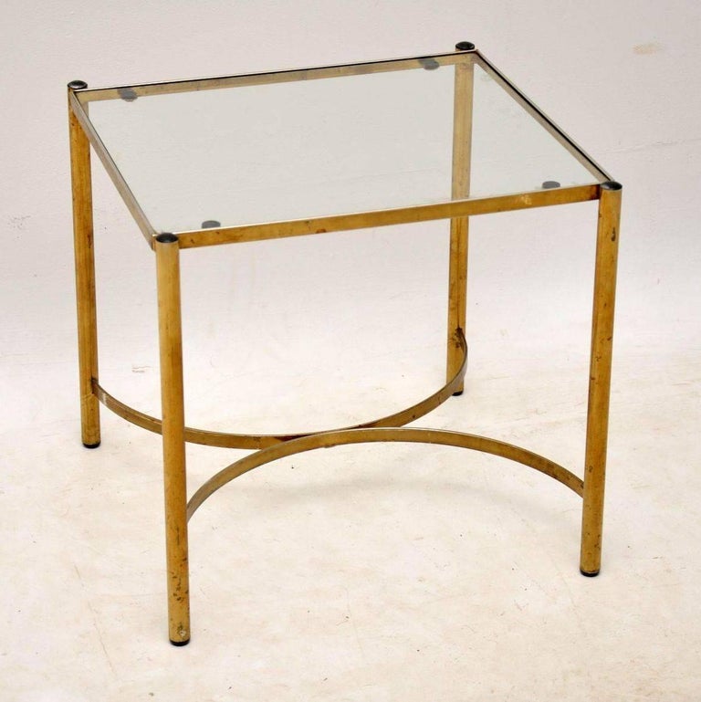 1960s Vintage Brass Coffee Table Or Side Tables At 1stdibs 1960s Vintage Brass Coffee Table Or Side Tables In Good Condition For London