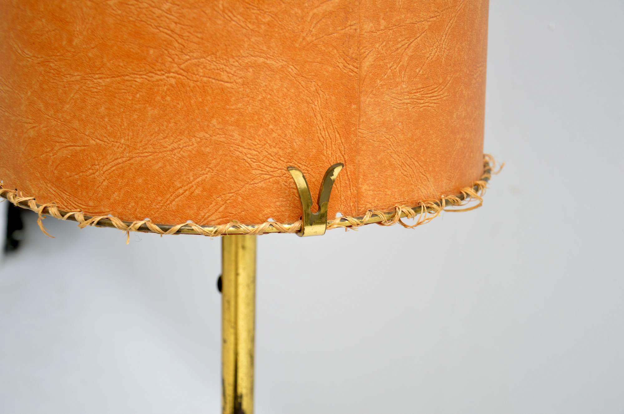Mid-Century Modern 1960's Vintage Brass Floor Lamp