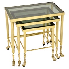 1960's Retro Brass Nest of Tables