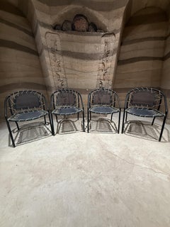 1960s Vintage Brown Jordan Patio Chair Set Four