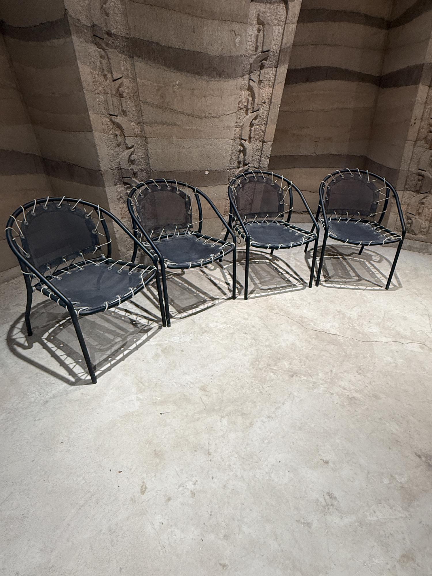 Mid-Century Modern 1960s Vintage Brown Jordan Patio Chair Set Four en vente