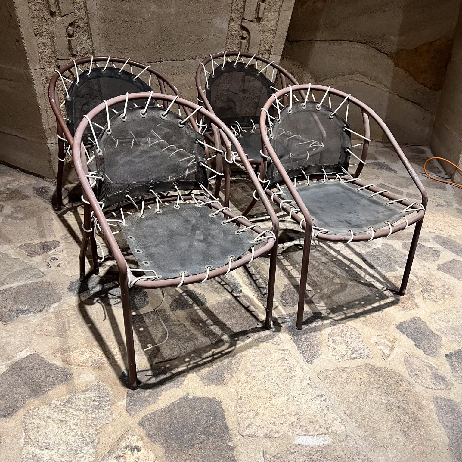 Mid-20th Century 1960s Vintage Brown Jordan Patio Chair Set Four For Sale