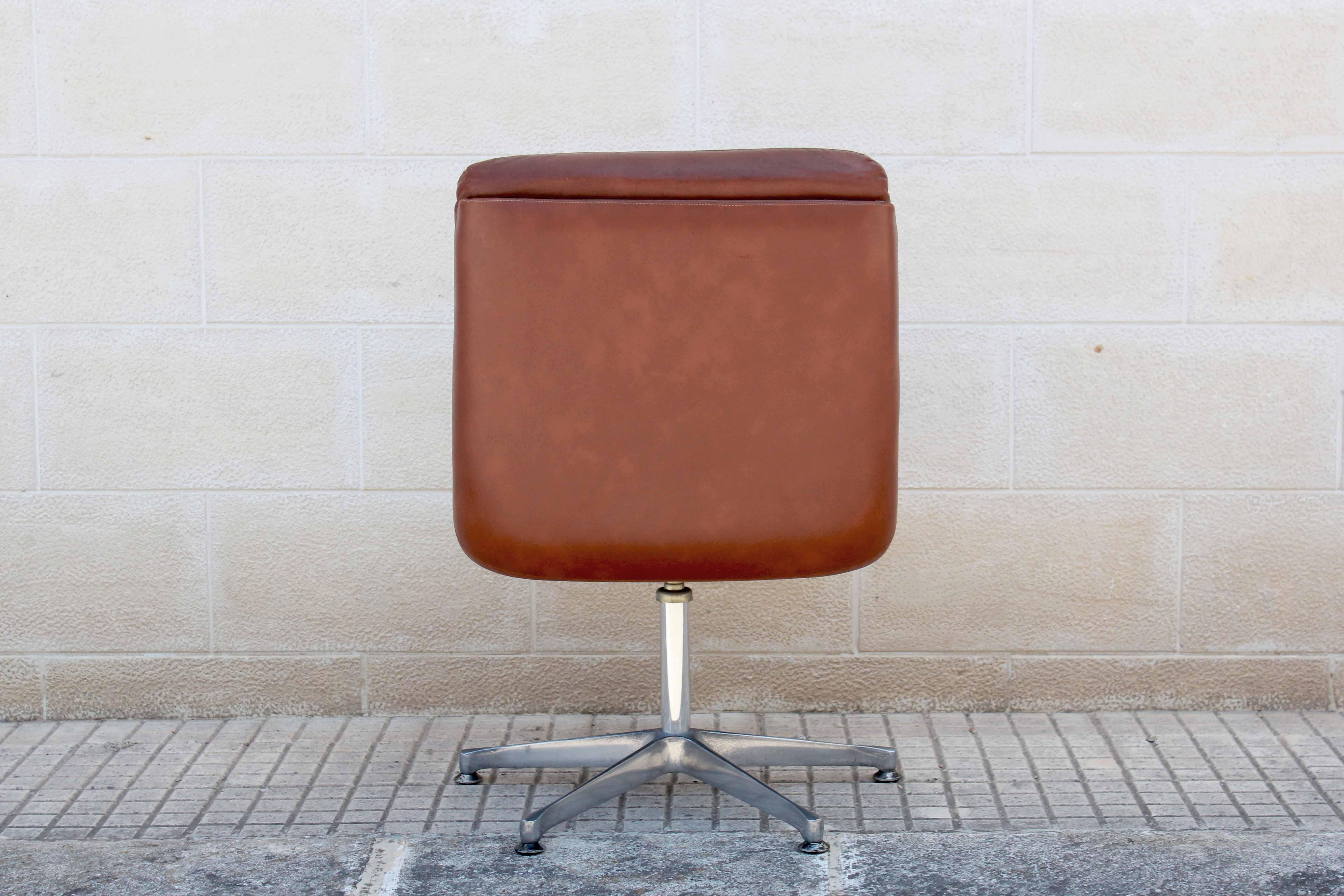 vintage leather desk chair