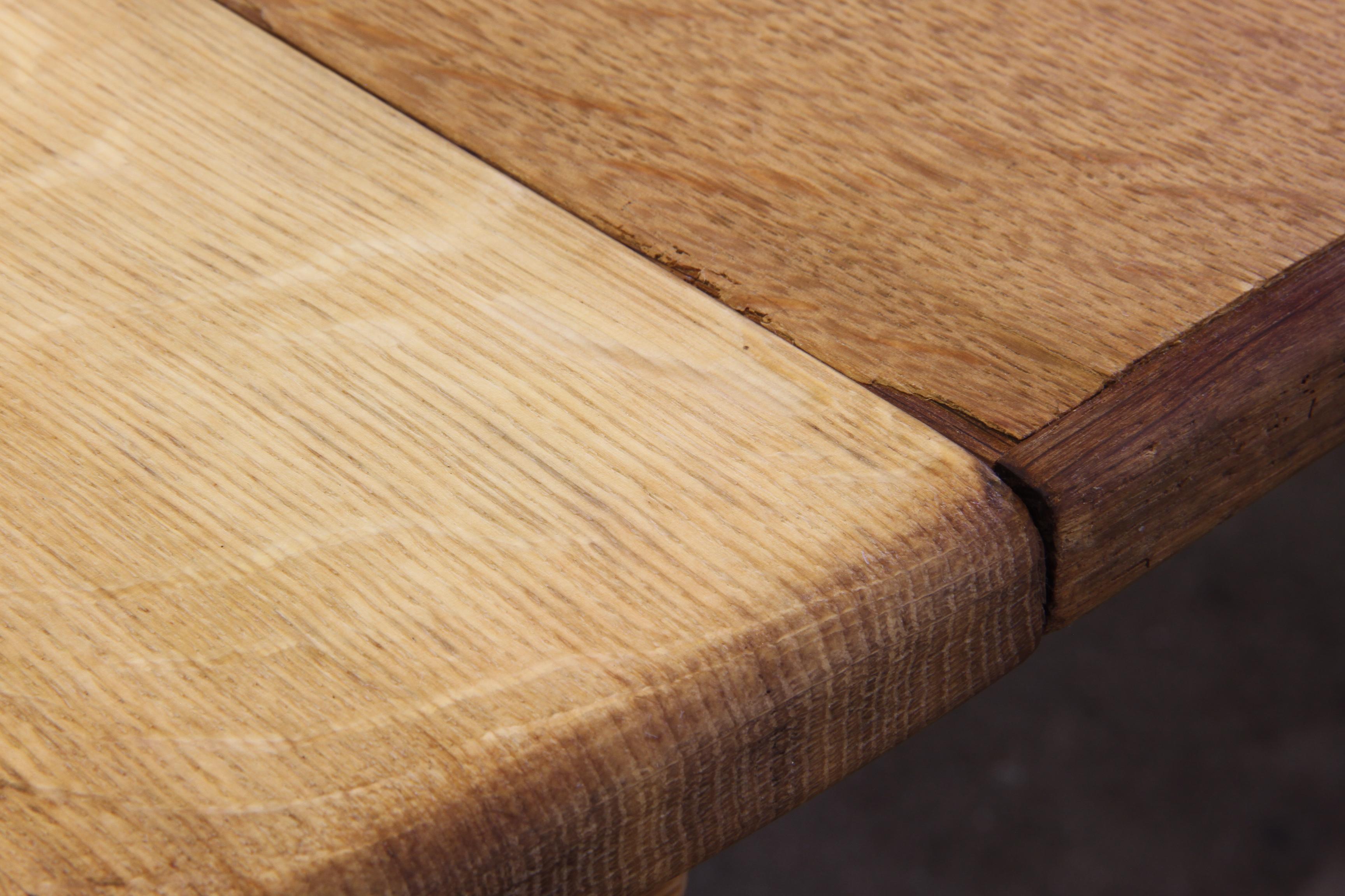 1960s Vintage Brutalist Danish Extending Oak Dining table style Henning Kjærnulf For Sale 8