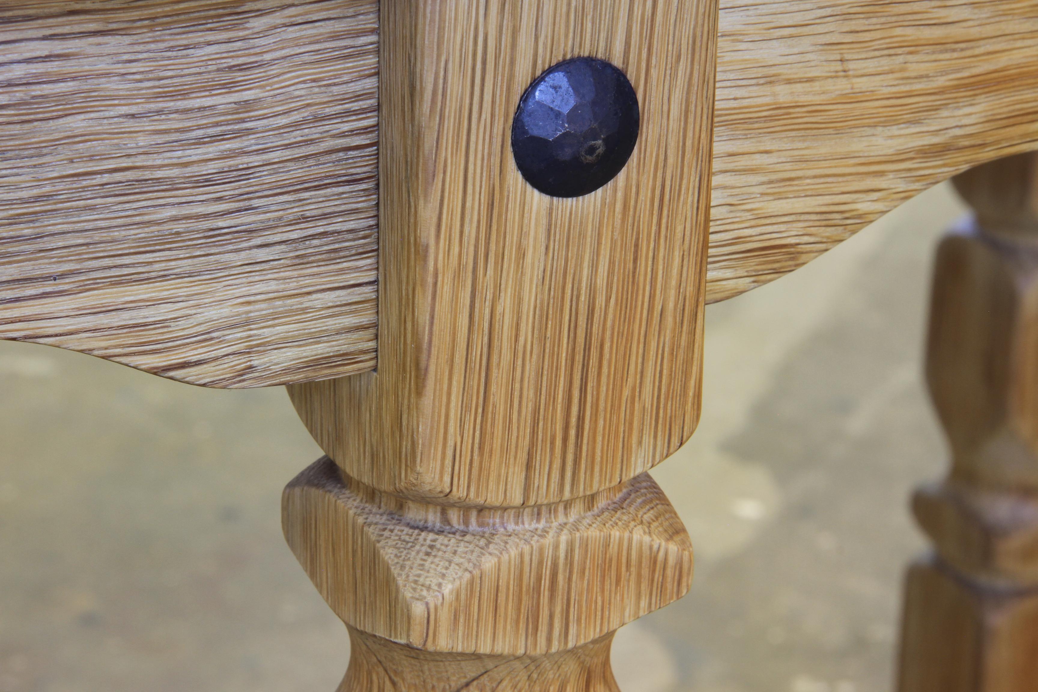 1960s Vintage Brutalist Danish Extending Oak Dining table style Henning Kjærnulf For Sale 15