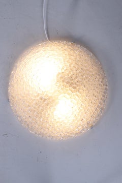 1960s Vintage Bubble Glass Ceiling Lamp with Chrome