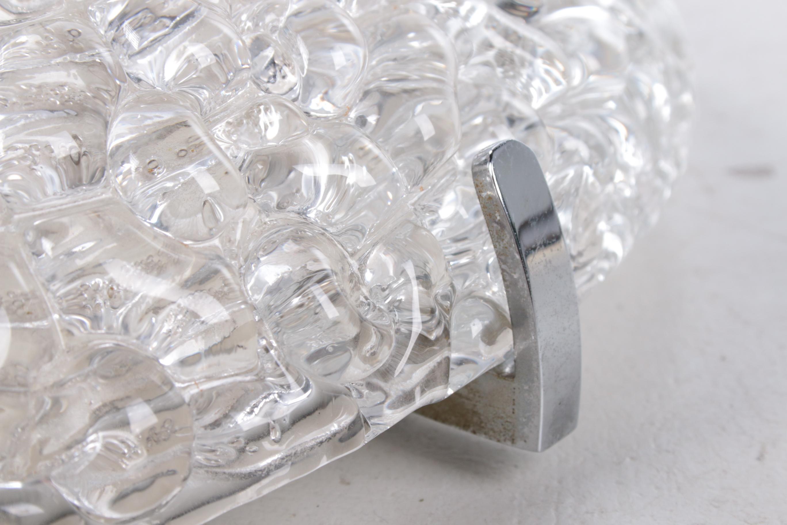 1960s Vintage Bubble Glass Ceiling Lamp with Chrome 1
