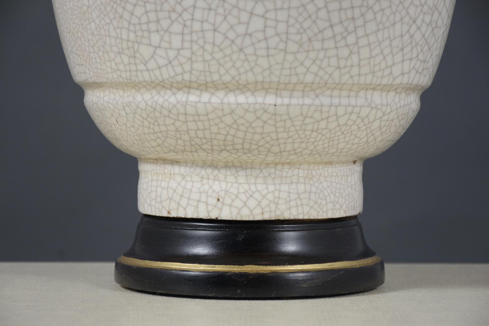 Brass 1960s Vintage Ceramic Table Lamps: Restored Elegance Meets Modern Chic For Sale