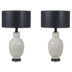 1960s Retro Ceramic Table Lamps: Restored Elegance Meets Modern Chic