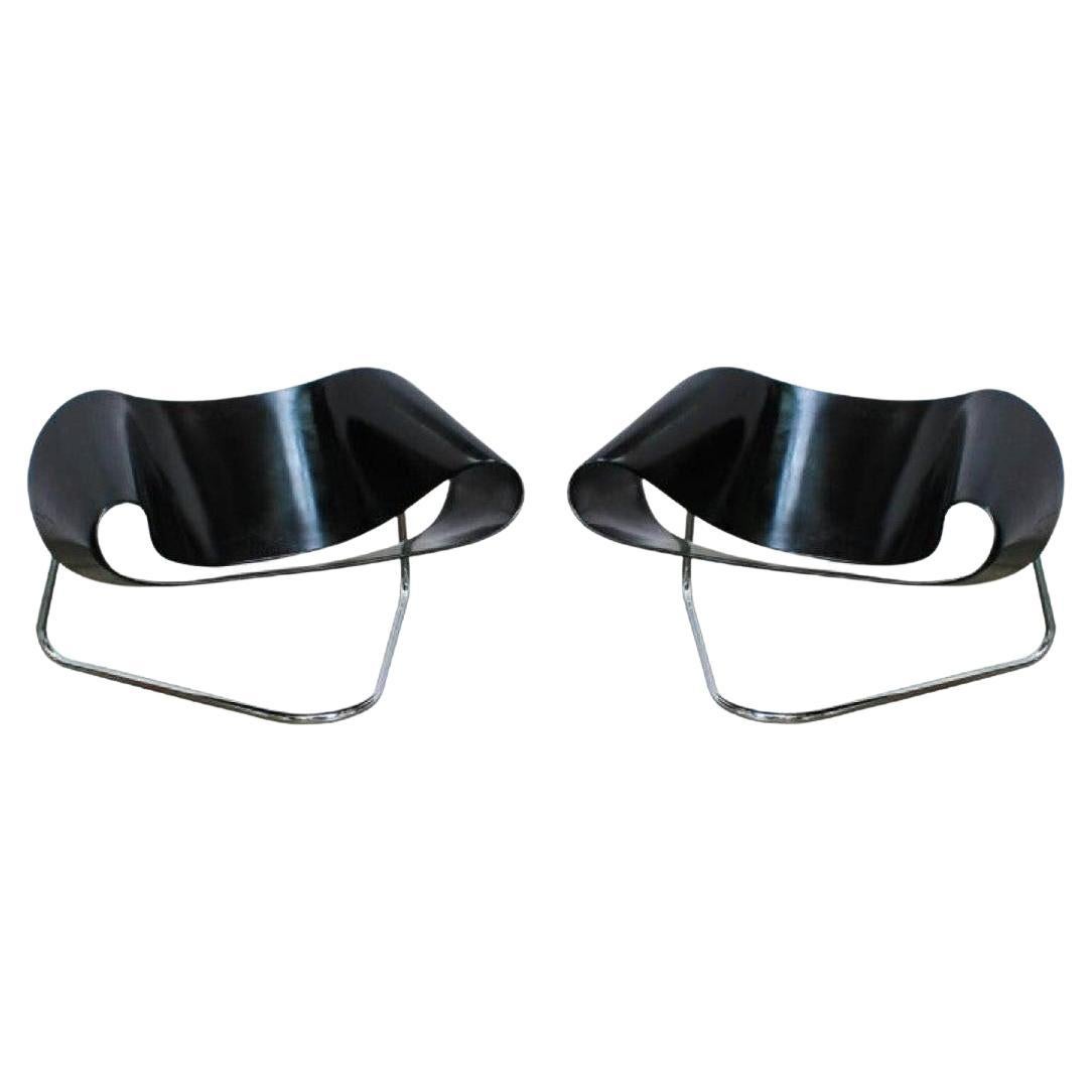 1960s, Vintage Cesare Leonardi Ribbon Chairs, Set of 2 For Sale