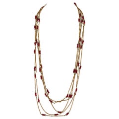 1960s Vintage Chanel Gripoix 5-Strand Necklace