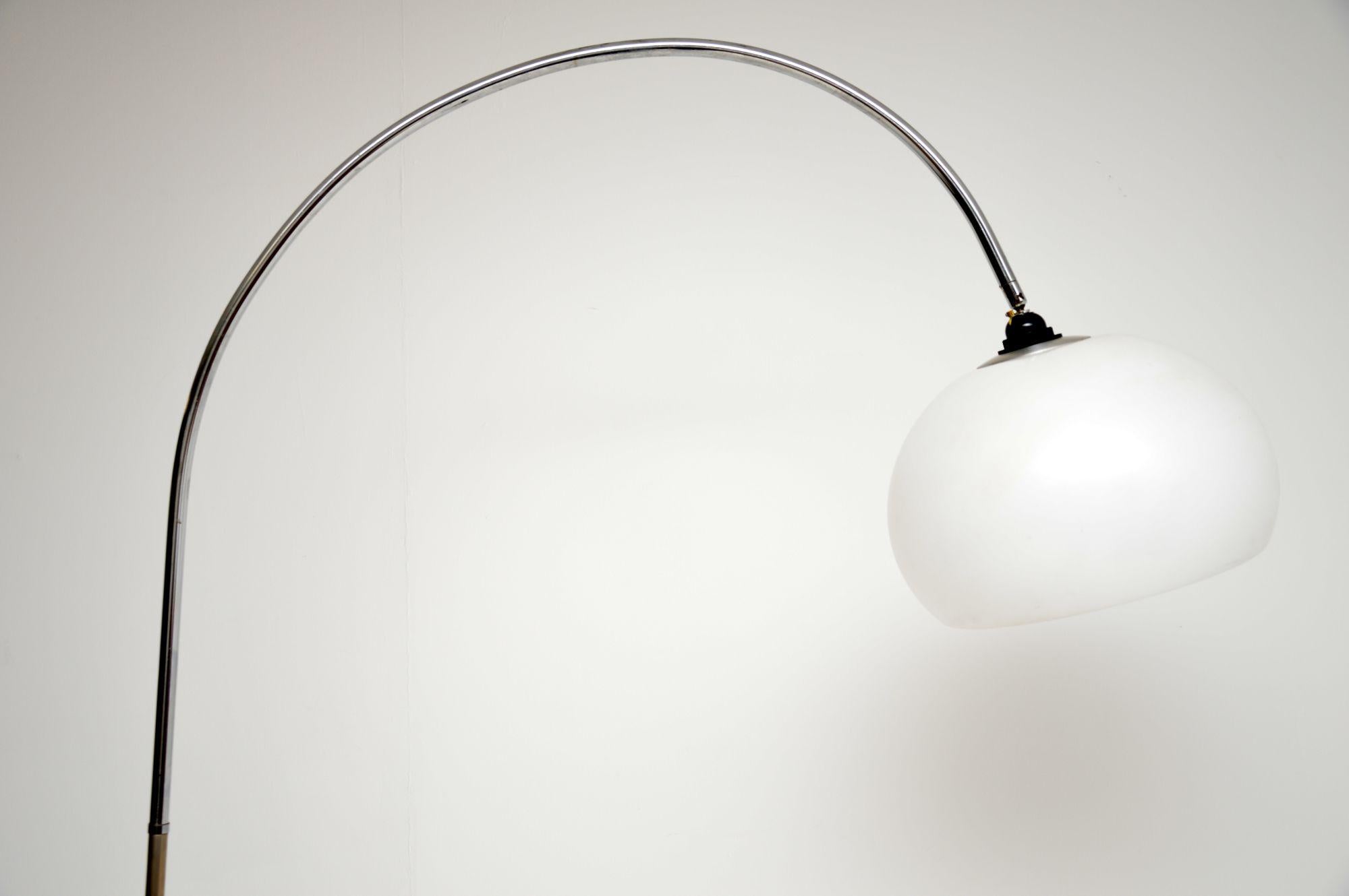 Mid-Century Modern 1960's Vintage Chrome Arc Floor Lamp