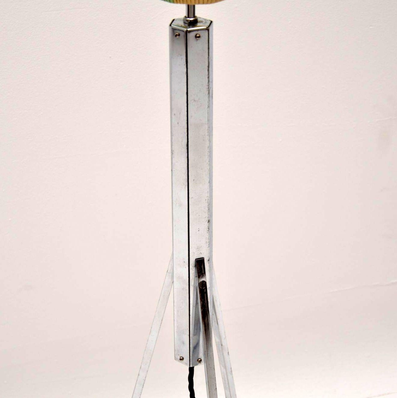 Mid-20th Century 1960s Vintage Chrome Floor Lamp