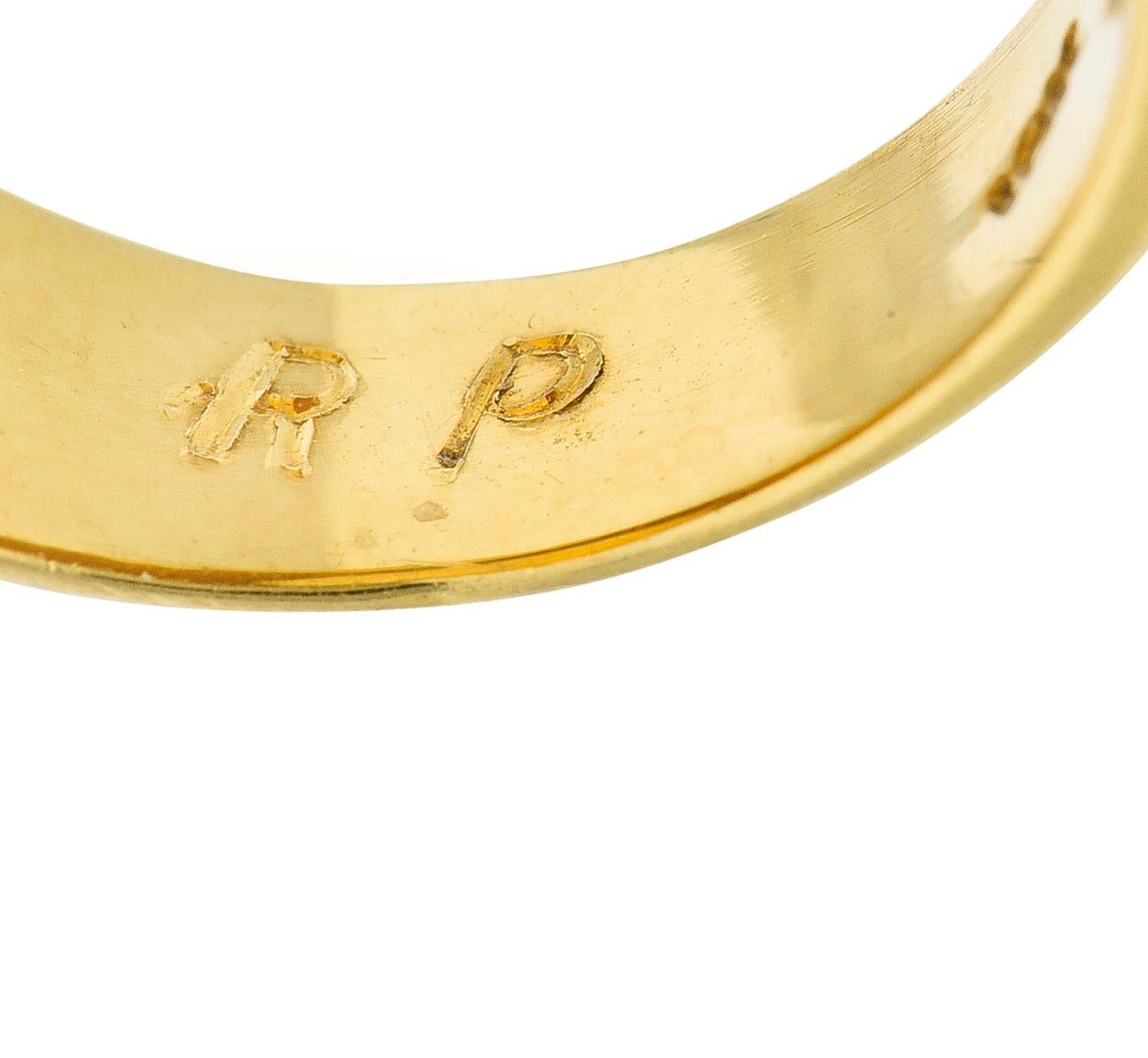 Oval Cut 1960's Vintage Citrine 18 Karat Yellow Gold Statement Gemstone Ring