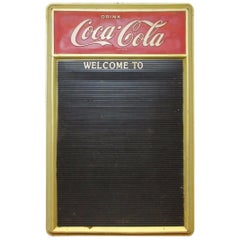 1960s Vintage Coca-Cola Masonite Plastic Menu Board