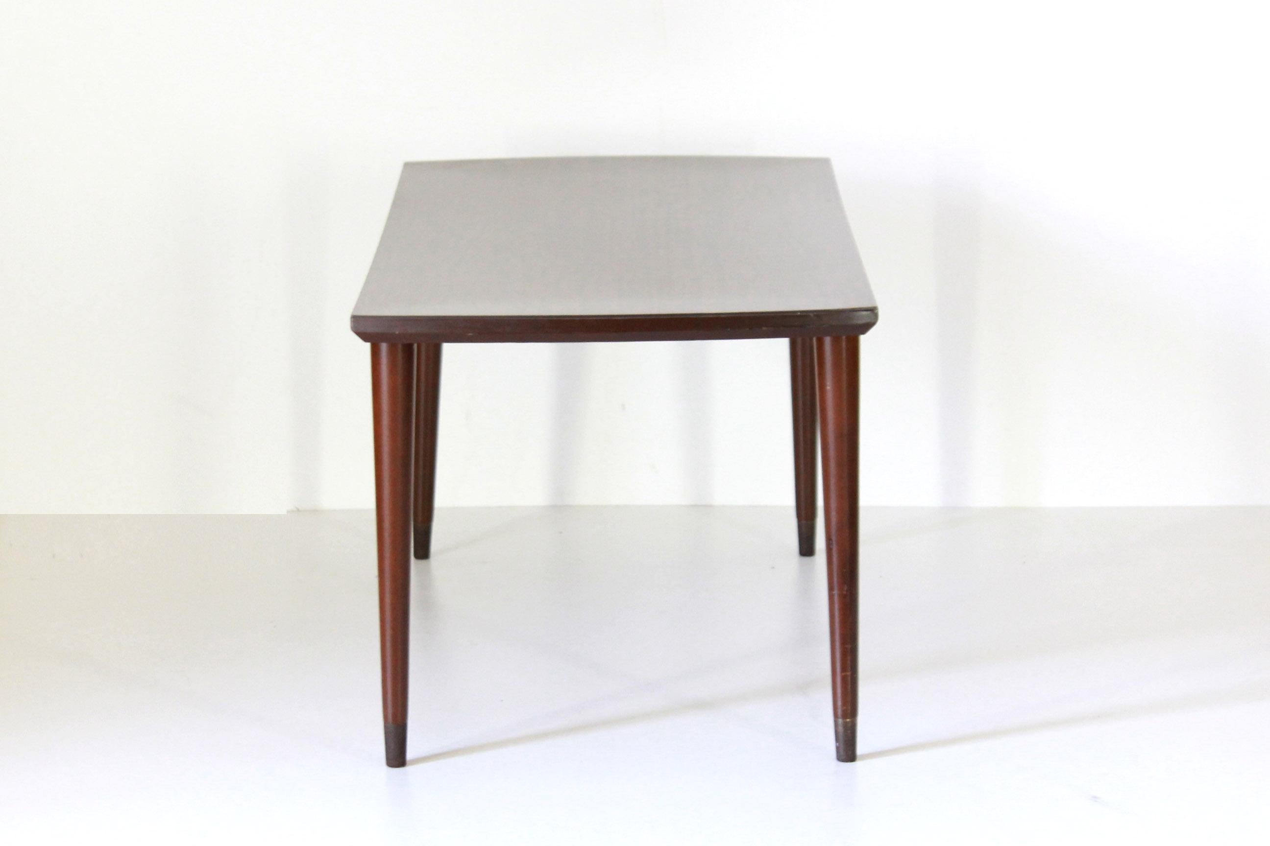 Mid-Century Modern 1960s Scandinavian Vintage Rectangular Wood Coffee Table For Sale