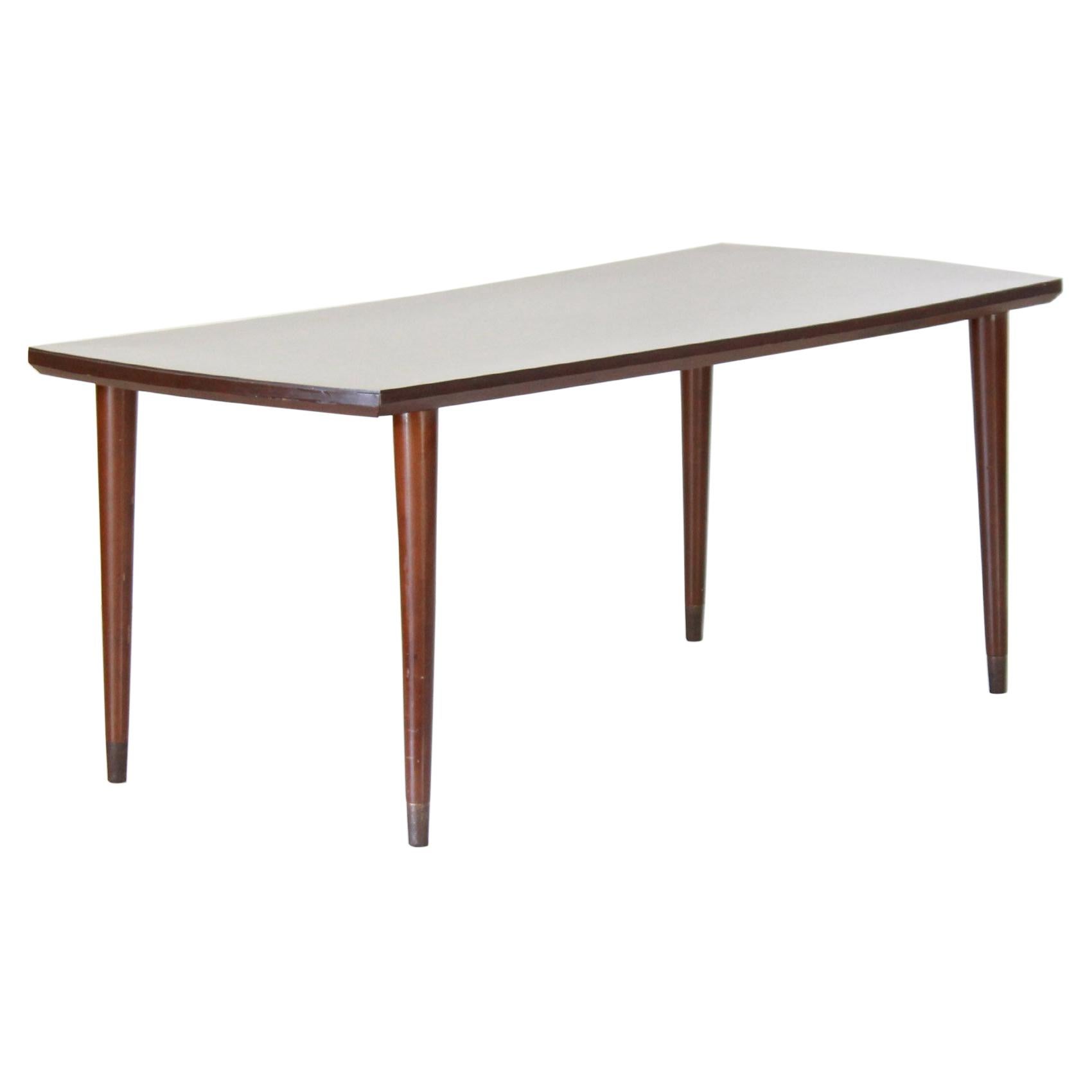 Tavolino da caffè rettangolare vintage scandinavo del 1960 in Wood