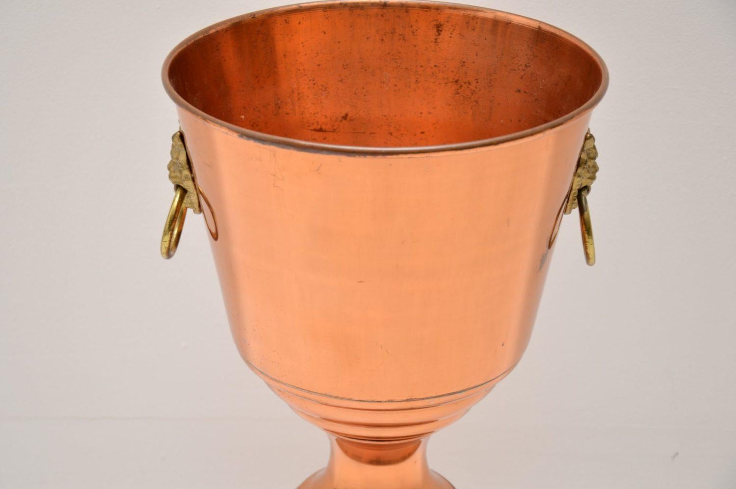 Portuguese 1960s Vintage Copper Champagne / Ice Bucket / Planter
