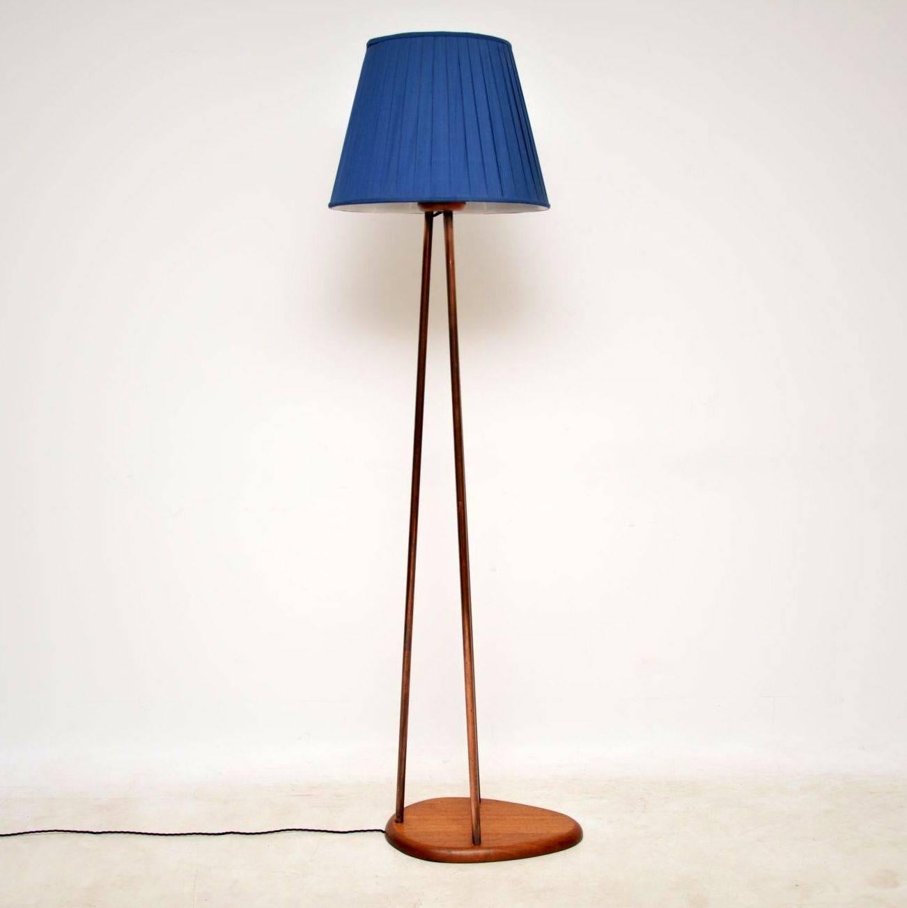 Mid-Century Modern 1960s Vintage Copper Floor Lamp