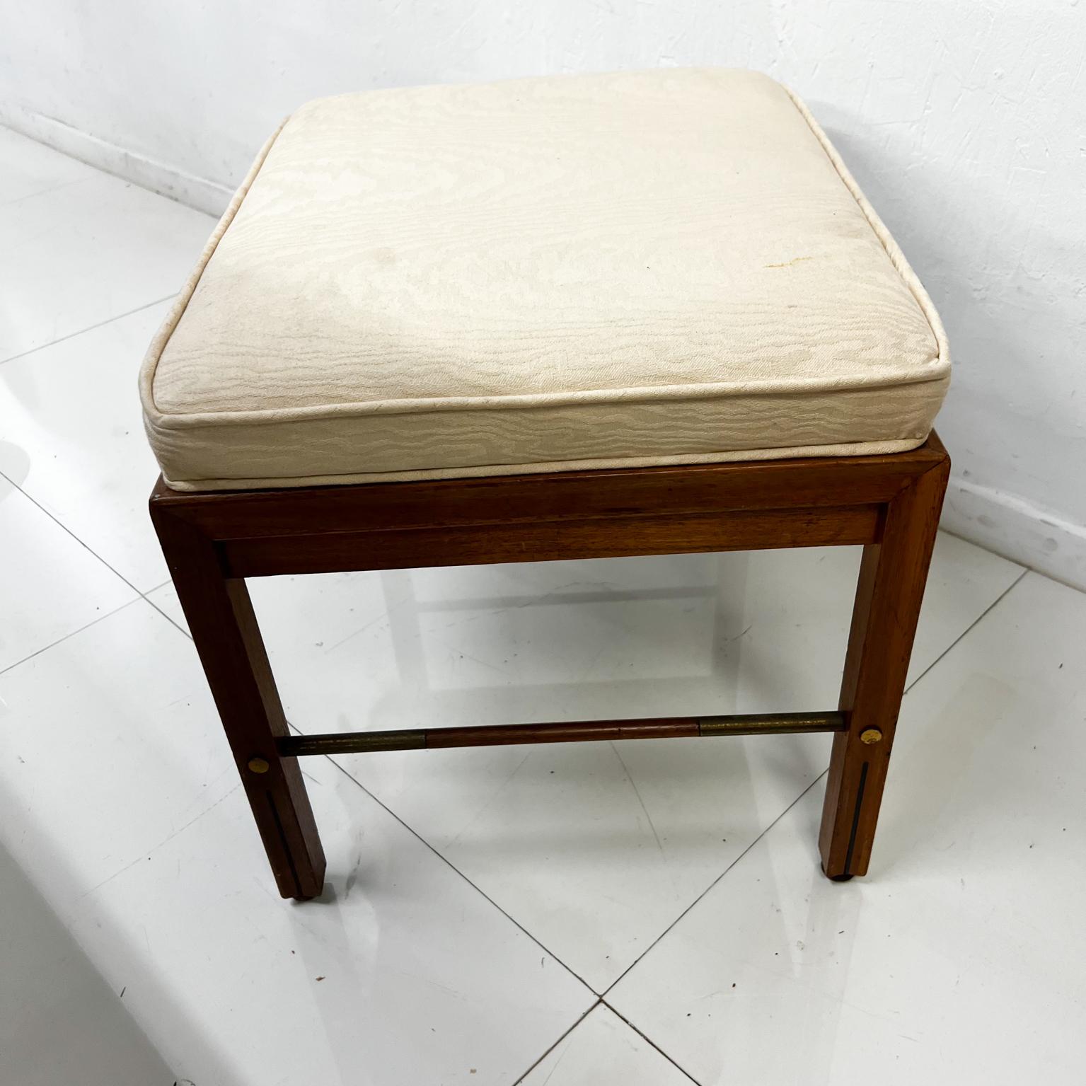 Fabric 1960s Vintage Crown City Table Co Stool Upholstered Bench