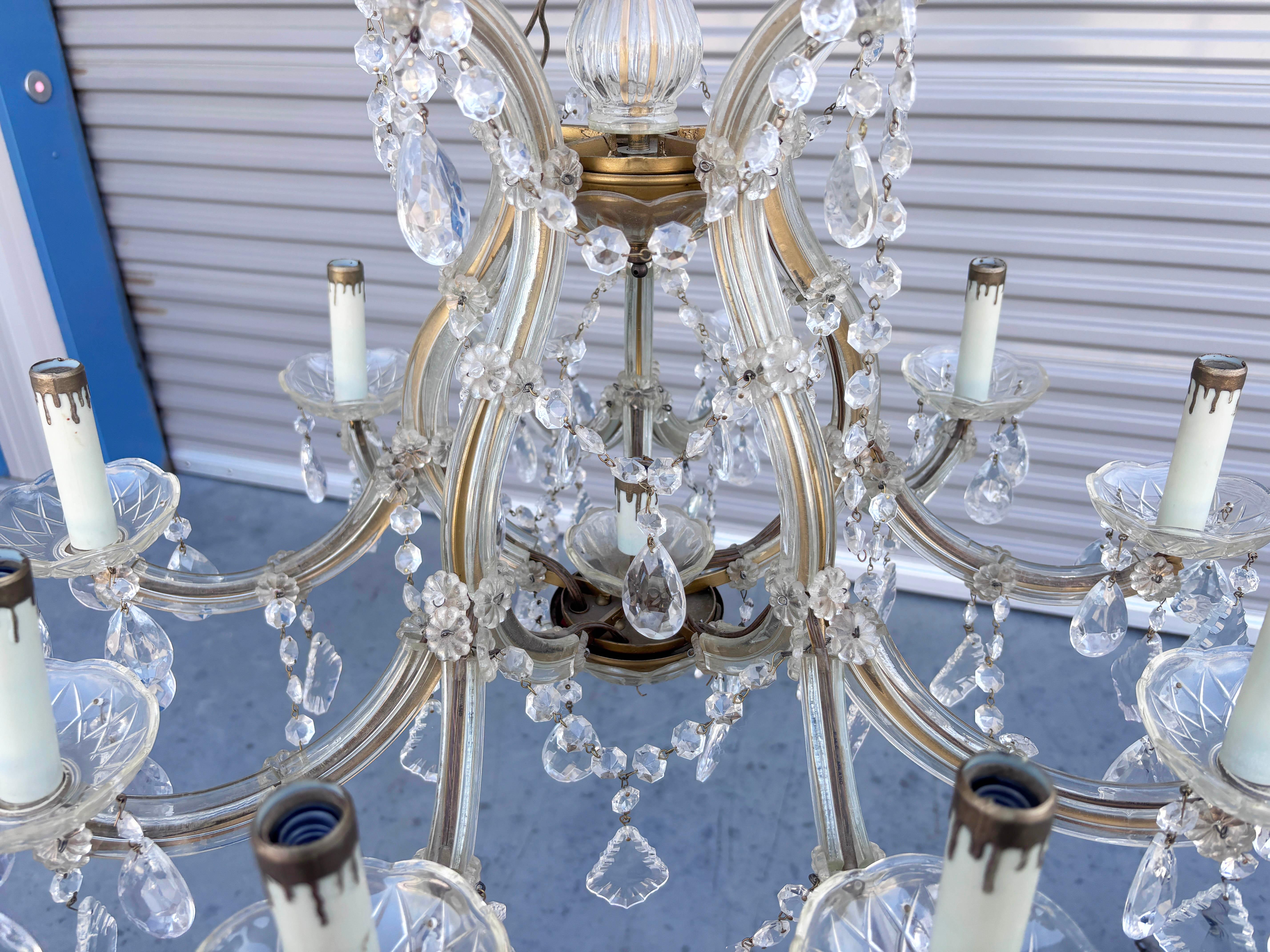 Cristal Lustre en cristal Vintage des années 1960 en vente