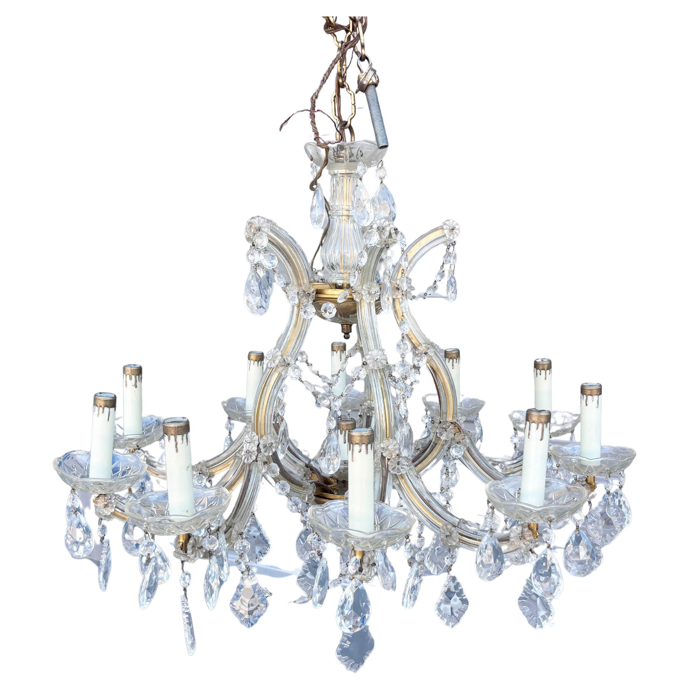 Lustre en cristal Vintage des années 1960