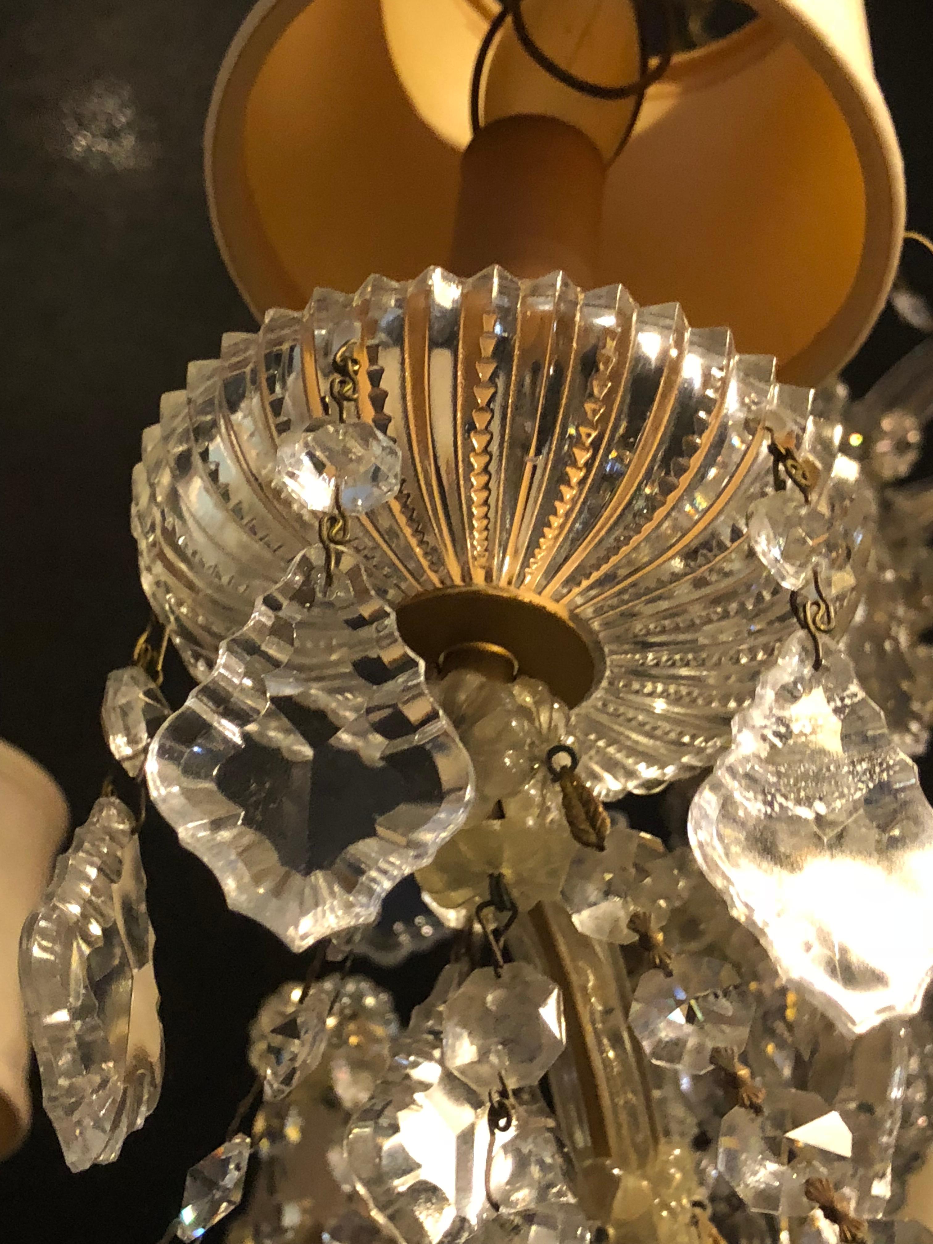 1960s Vintage Crystal Neoclassical Style Chandelier 5