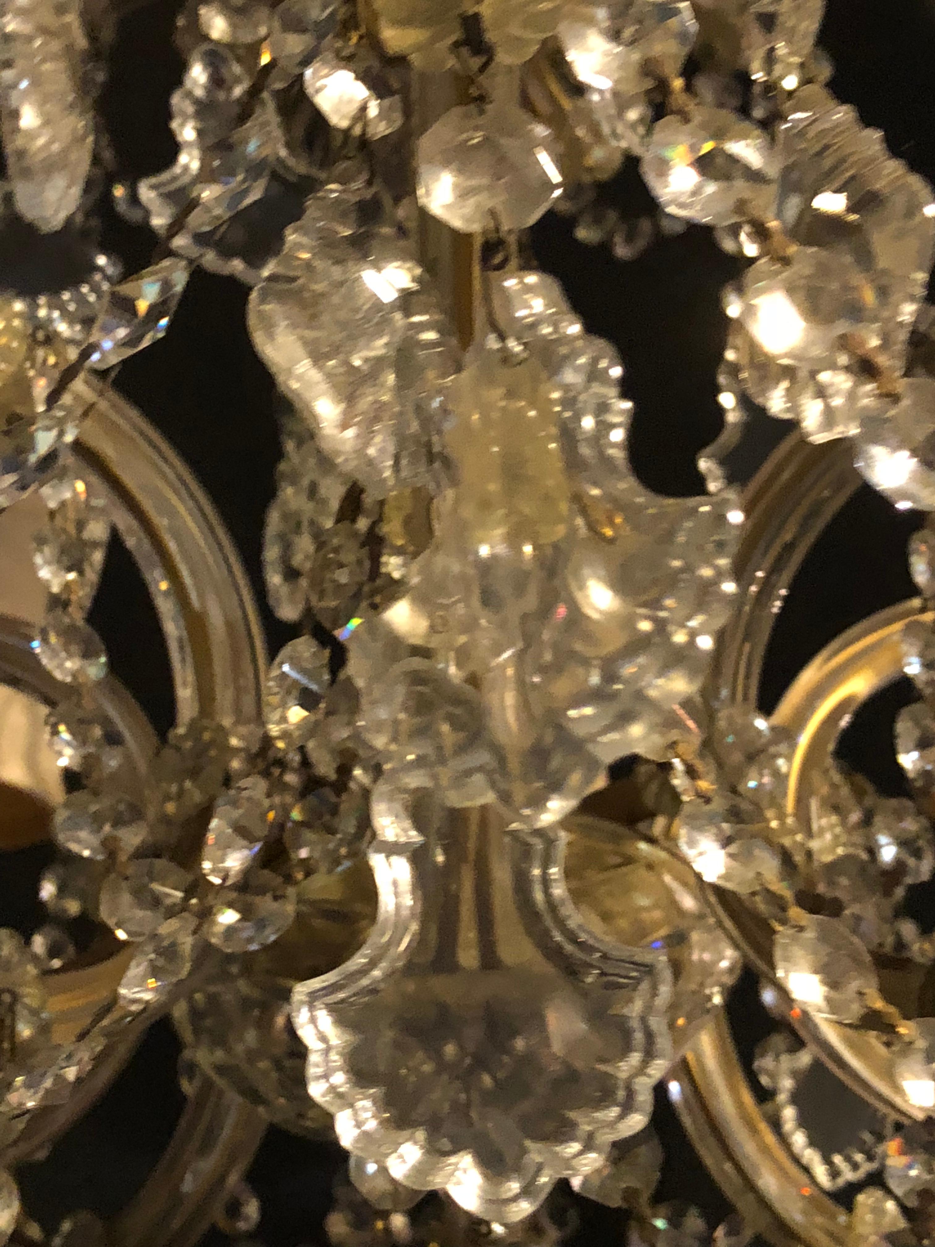 1960s Vintage Crystal Neoclassical Style Chandelier 6