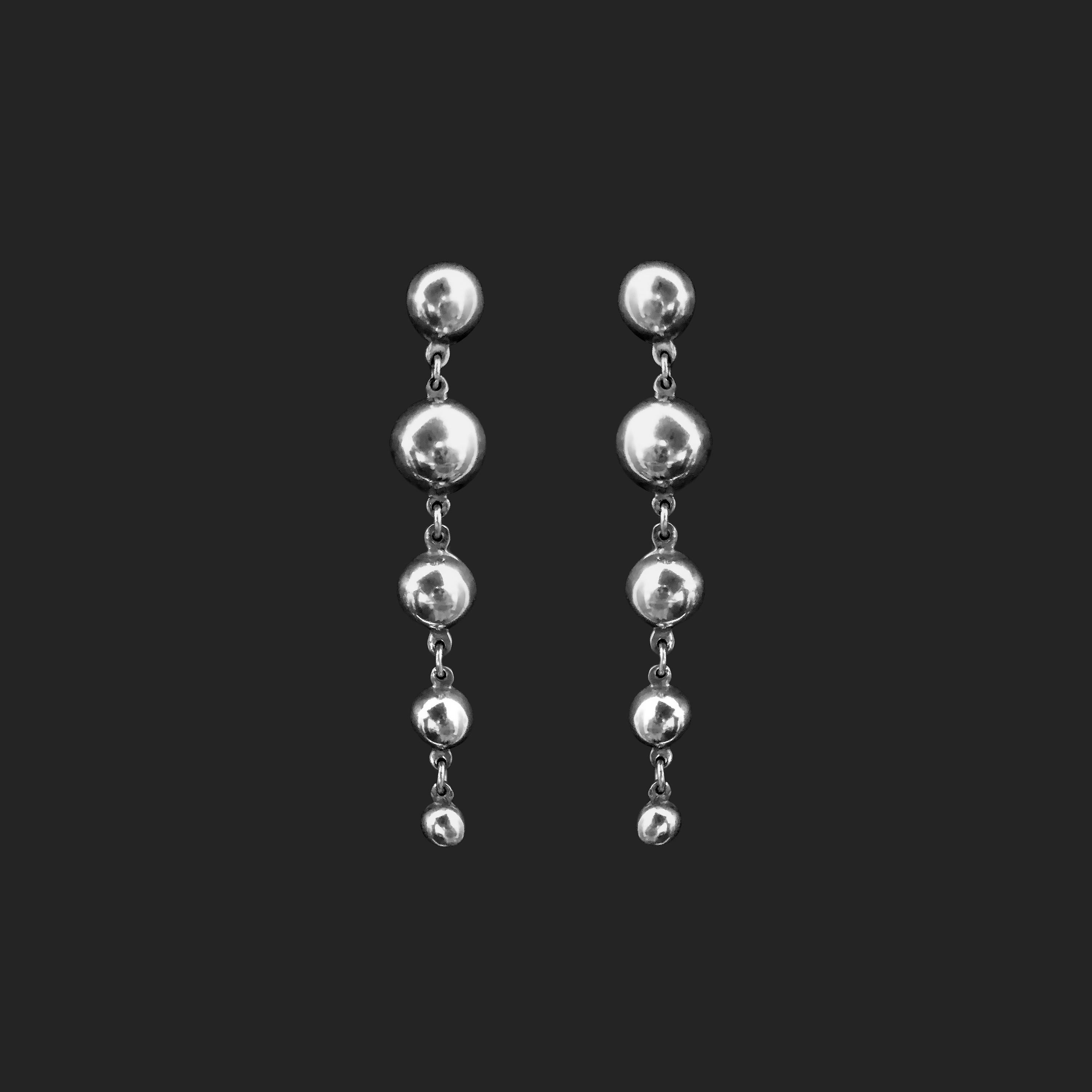 Collar Gargantilla Vintage 1960 + Juego de Pendientes Bola Plata de Ley 925 3