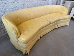 1960s, Mid Century Bernes Vintage Curved Sofa