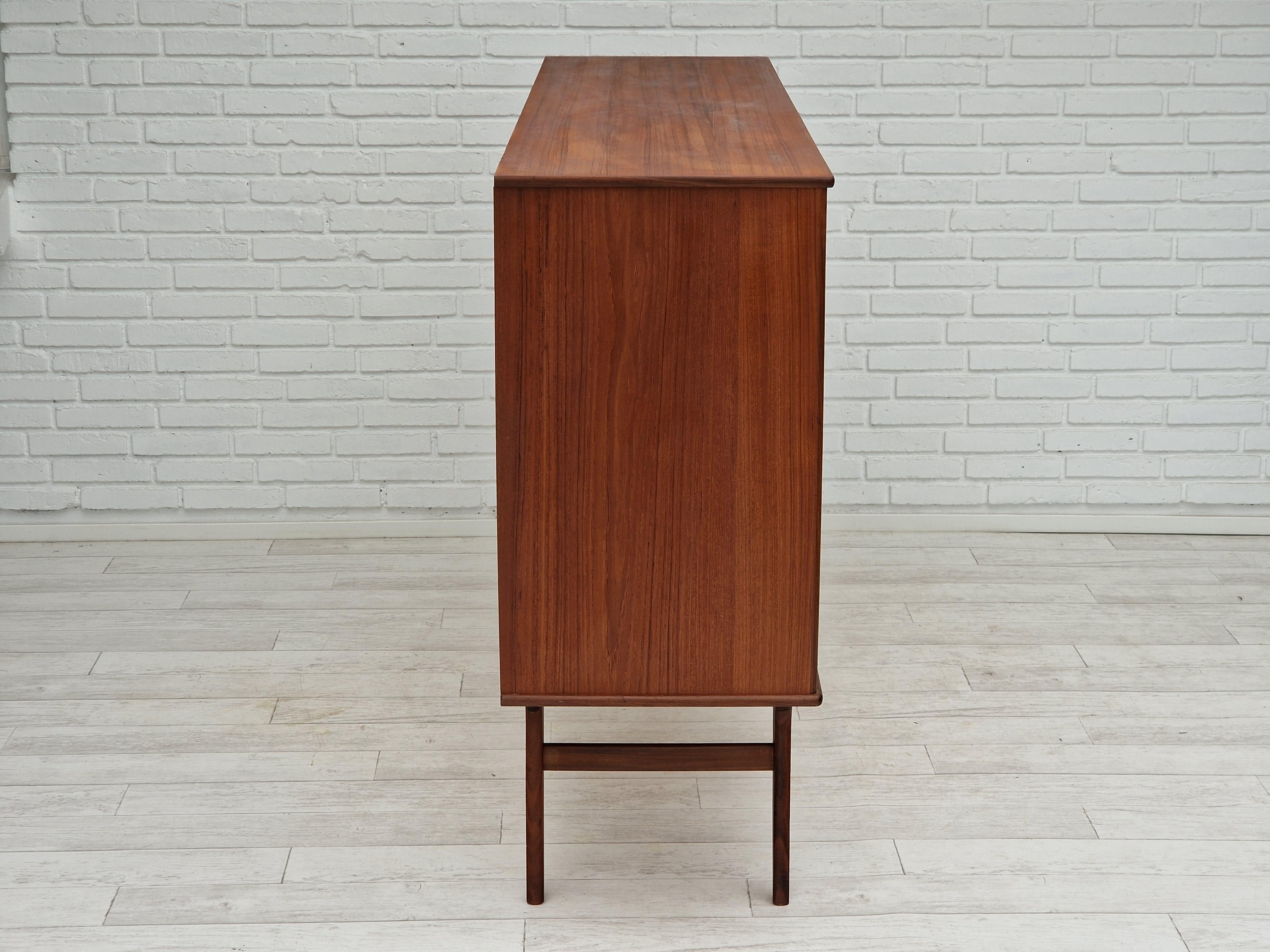 1960s, Vintage Danish Cabinet-Chest, Teak Wood For Sale 12