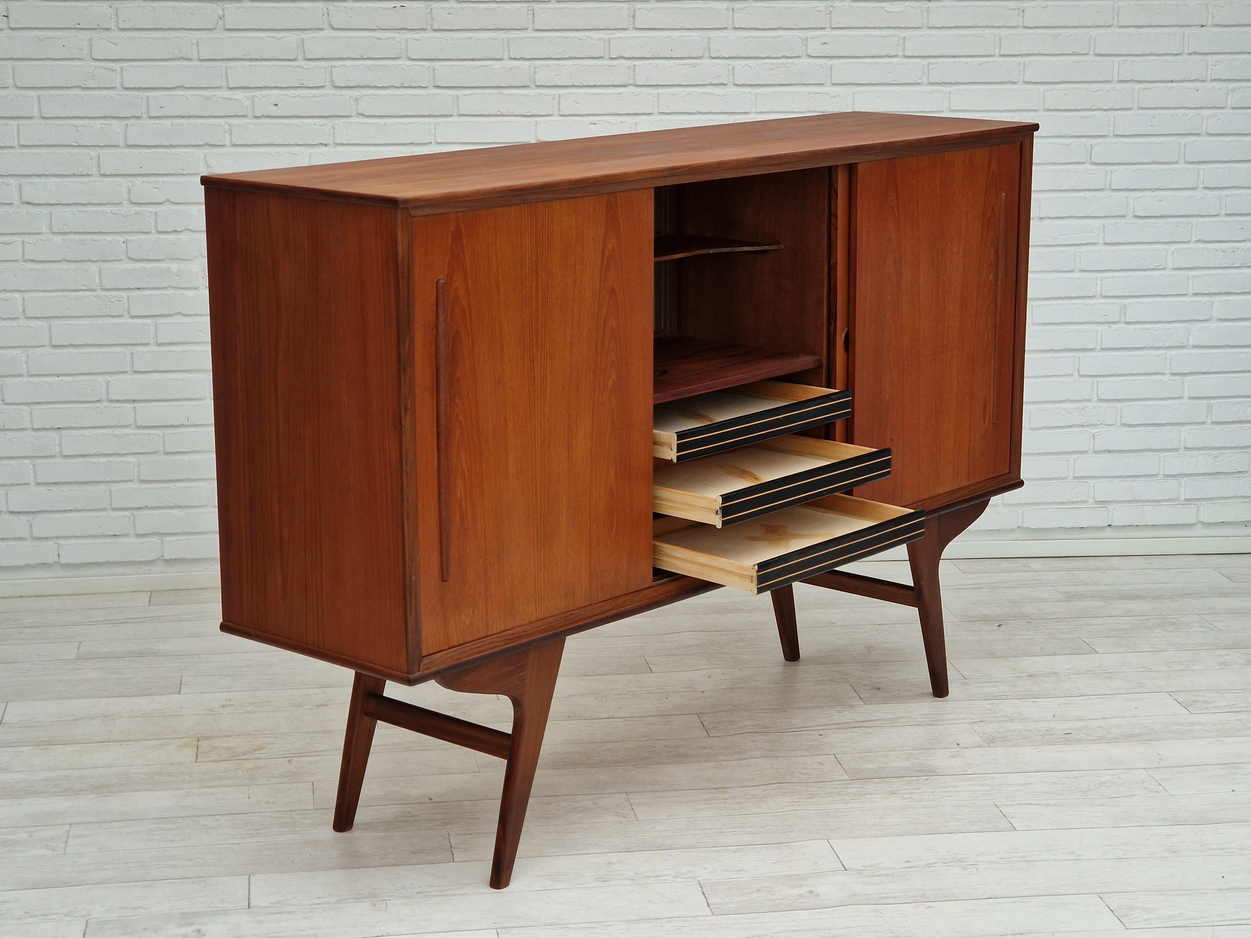 Scandinavian Modern 1960s, Vintage Danish Cabinet-Chest, Teak Wood For Sale