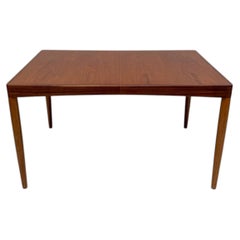 Table à manger danoise vintage des années 1960, de style « mid-century », en teck, à rallonges