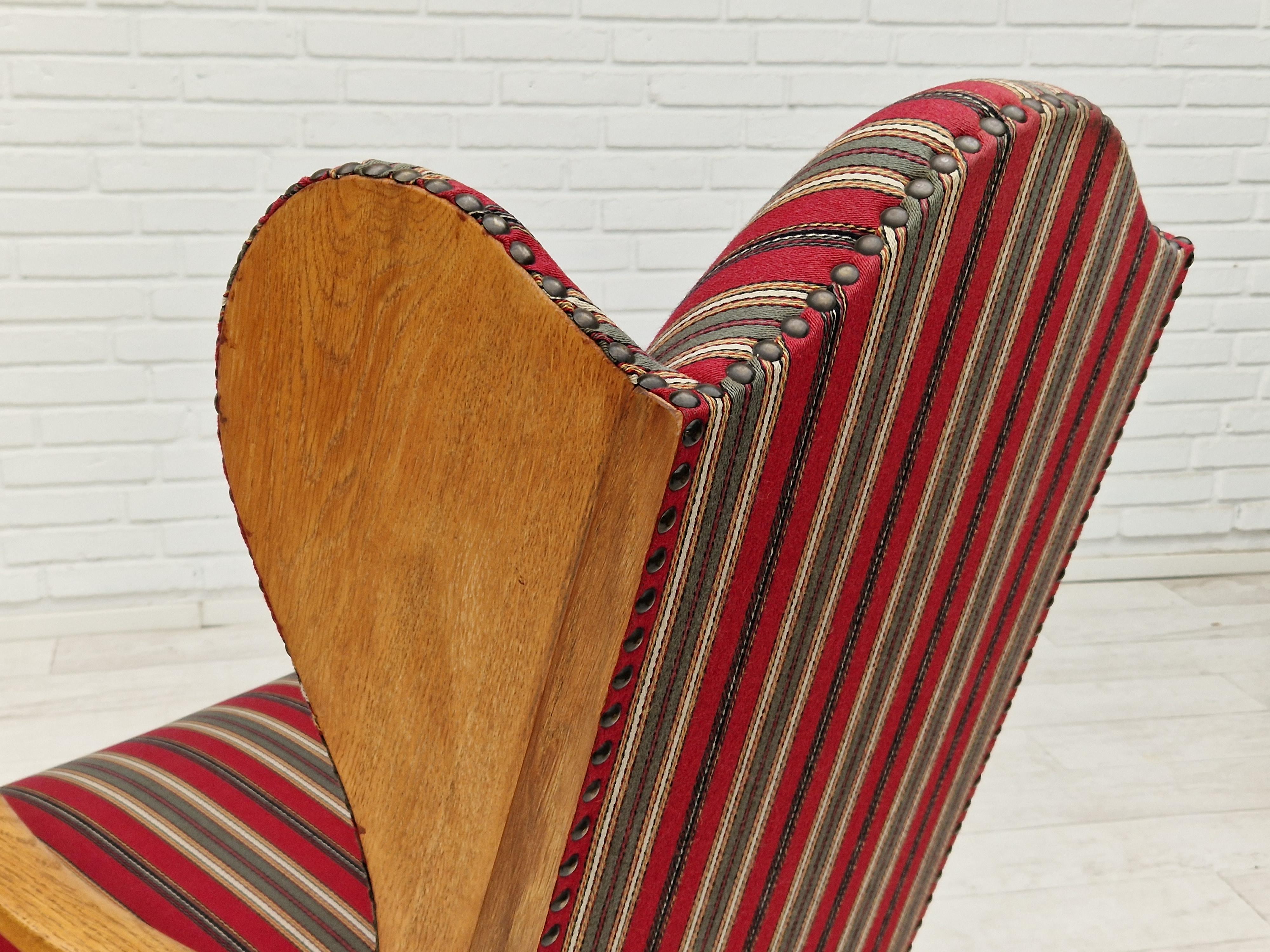Laine Paire de chaises de détente danoises vintage des années 1960, état d'origine en vente