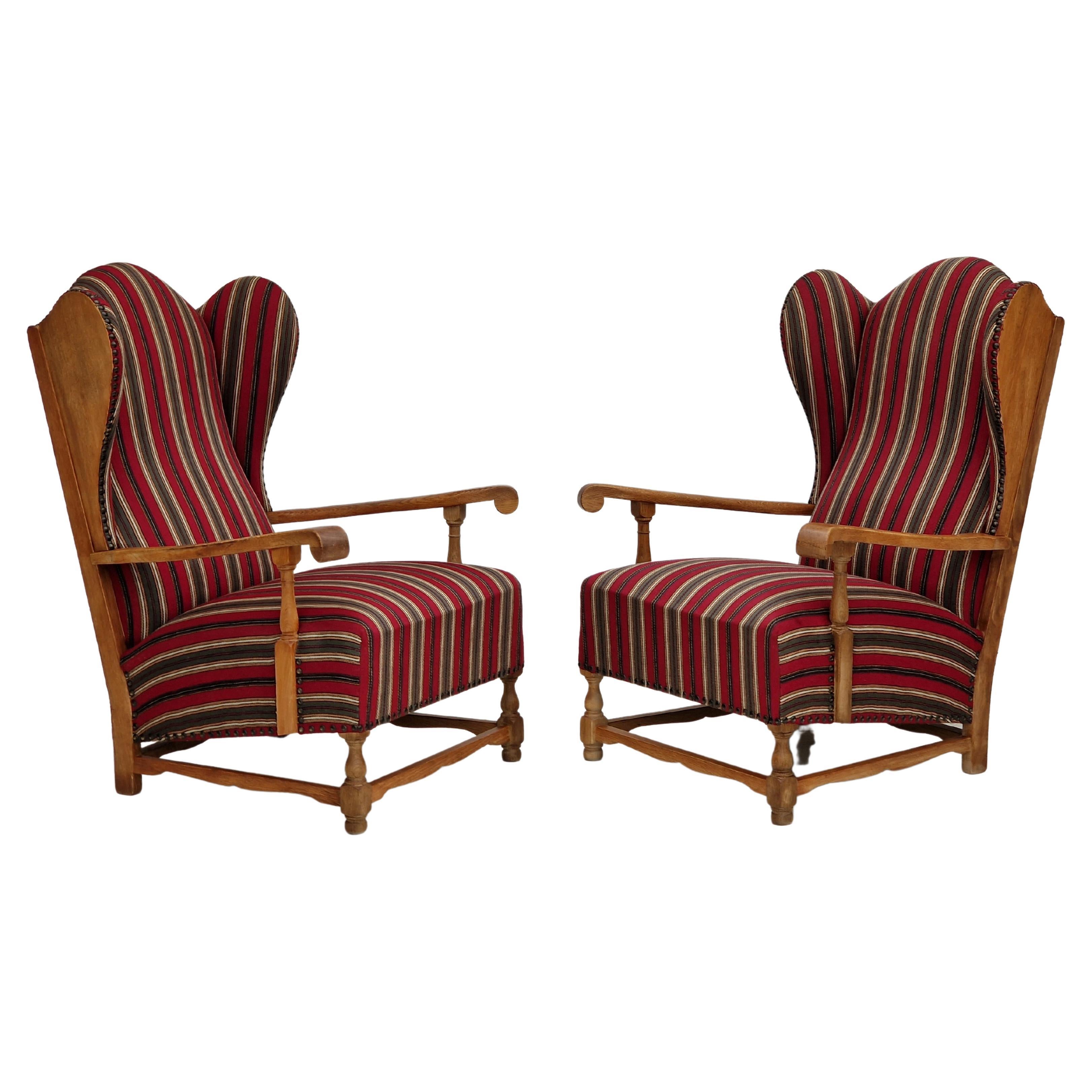 Paire de chaises de détente danoises vintage des années 1960, état d'origine en vente