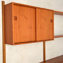 1960s Vintage Danish PS Wall Unit / Bookcase / Cabinet / Desk