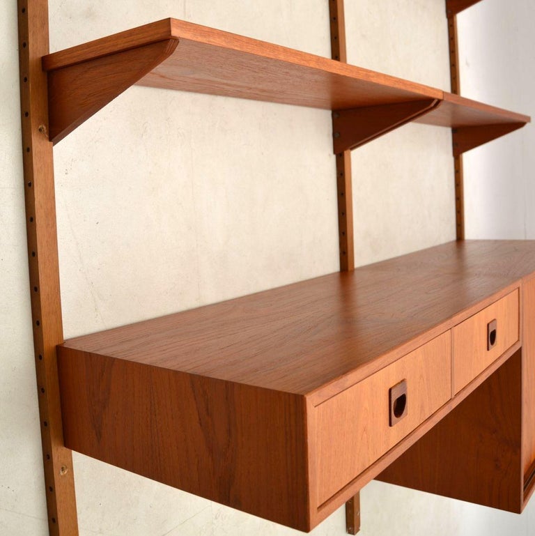 1960s Vintage Danish PS Wall Unit / Bookcase / Cabinet ...