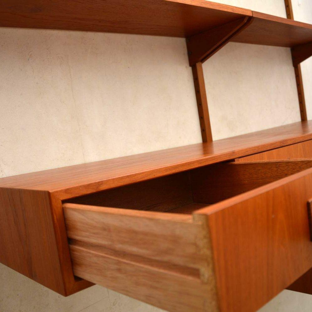Teak 1960s Vintage Danish PS Wall Unit / Bookcase / Cabinet / Desk