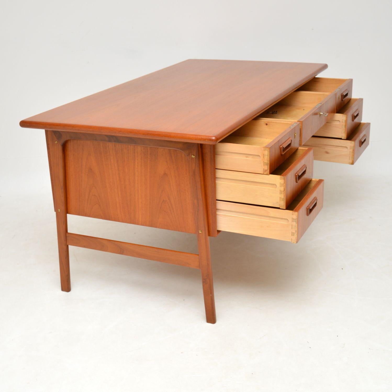 1960's Vintage Danish Teak Desk by Tibergaard at 1stDibs