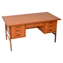 1960’s Vintage Danish Teak Desk by Tibergaard