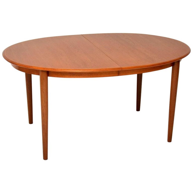 1960s Vintage Danish Teak Extending Dining Table at 1stdibs