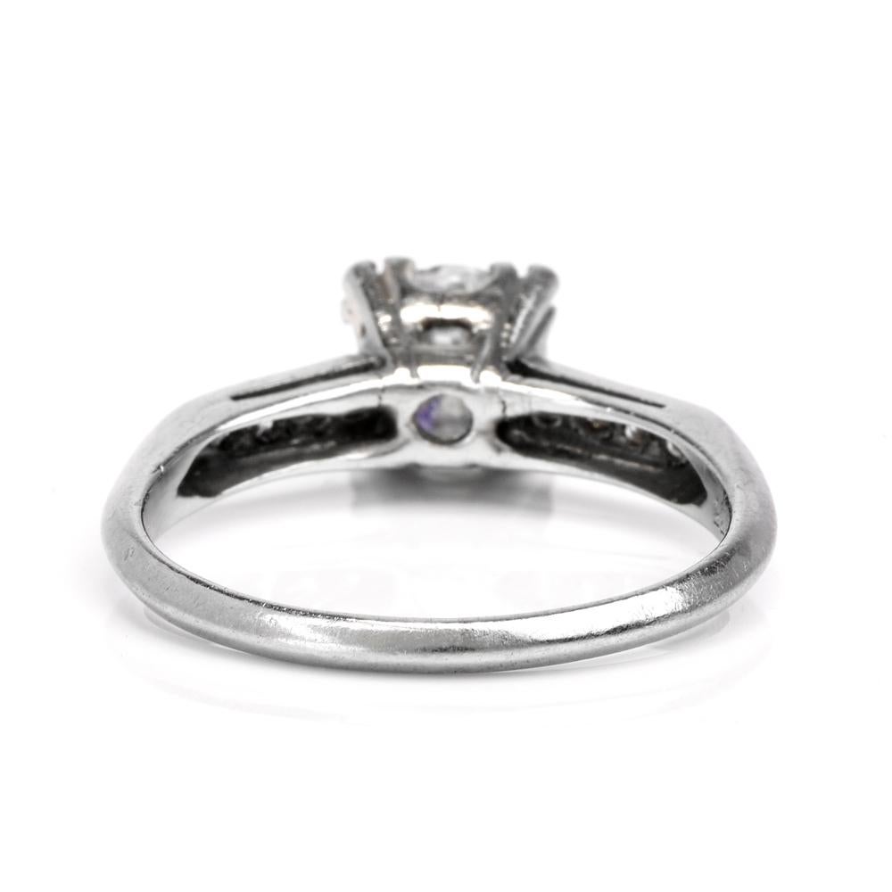 1960s Vintage Diamond Platinum Engagement Ring 1